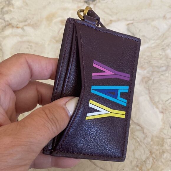 Fossil Faux Leather Card Case Wristlet - Picture 7 of 11